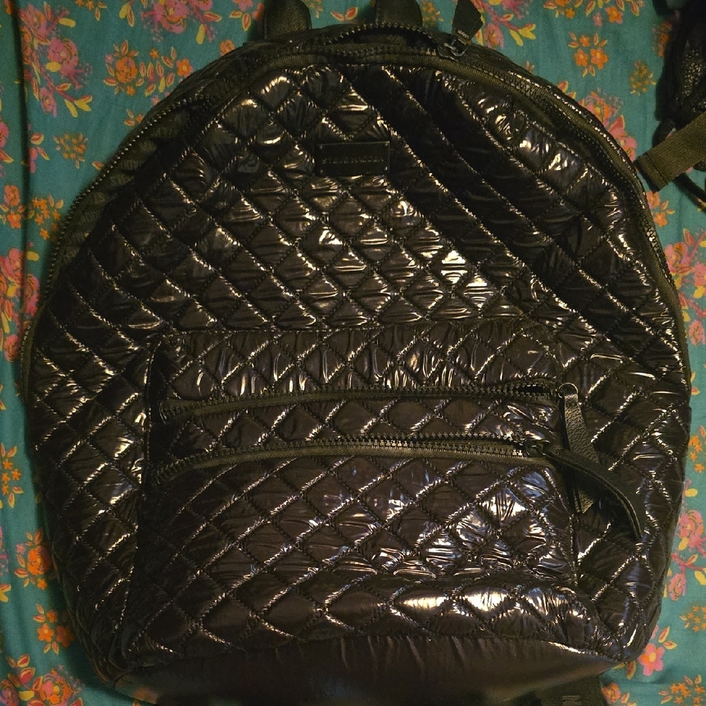 Steve Madden Quilted Black Backpack